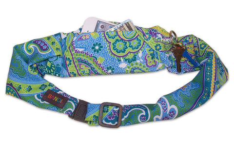 BANDI Belt Blue Green Paisley Classic