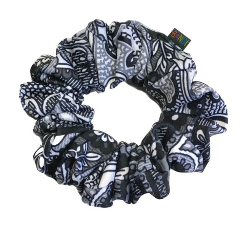 BANDI Black Paisley Scrunchie