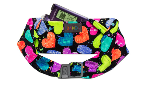 BANDI Kids Belt Neon Hearts